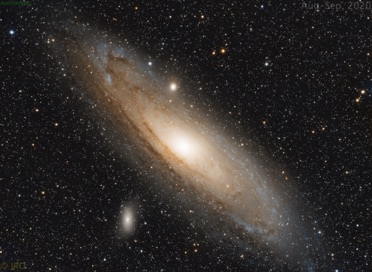 Andromeda Aug-Sep 2020.  312x 3m subs (15 hours across 12 nights) Tak-FSQ85 w/ 1.01x on MX+ with ASI2600 OSC camera.  I captured 443 subs and used only 70.5% or 312 of the best subs to make this image.