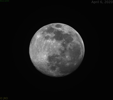 Moon. 4-6-20  177 x .003sec subs with moon filter.  WO GTF81 w/ ASI1600 on CGE Pro