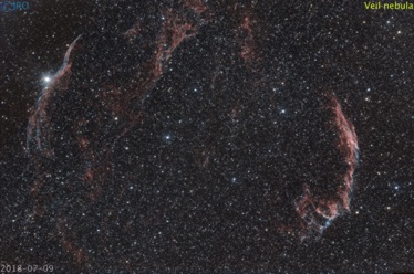 Veil nebula  7/09/18  64 x 105sec subs QHY367C on RASA