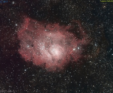 M8 Lagoon Nebula 6/1/17 10 x 5m subs QHY10 on RASA
