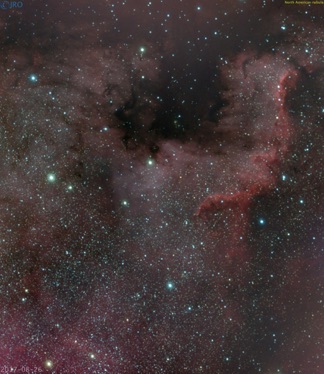 North American nebula 18x5min exposures, OSC, QHY-10 on RASA 8/26/17