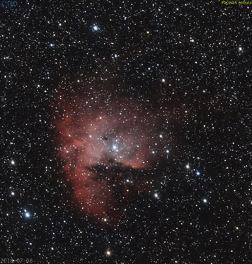 Pacman nebula  7/08/18  8 x 105sec subs QHY367C on RASA