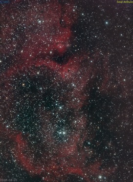 Soul nebula 18x5min exposures, OSC, QHY-10 on RASA 8/23/17