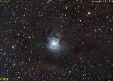 Iris nebula 9/25/19  42 x 105 sec subs.  1.22 hours integration time. ZWO ASI 294MC Pro on 11" RASA on MX+